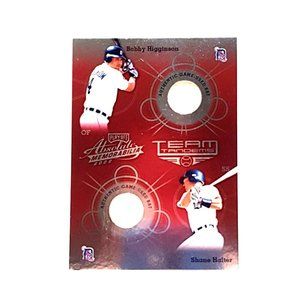 Bobby Higginson Shane Halter TT 12 2002 Playoff Absolute Memorabilia Materials